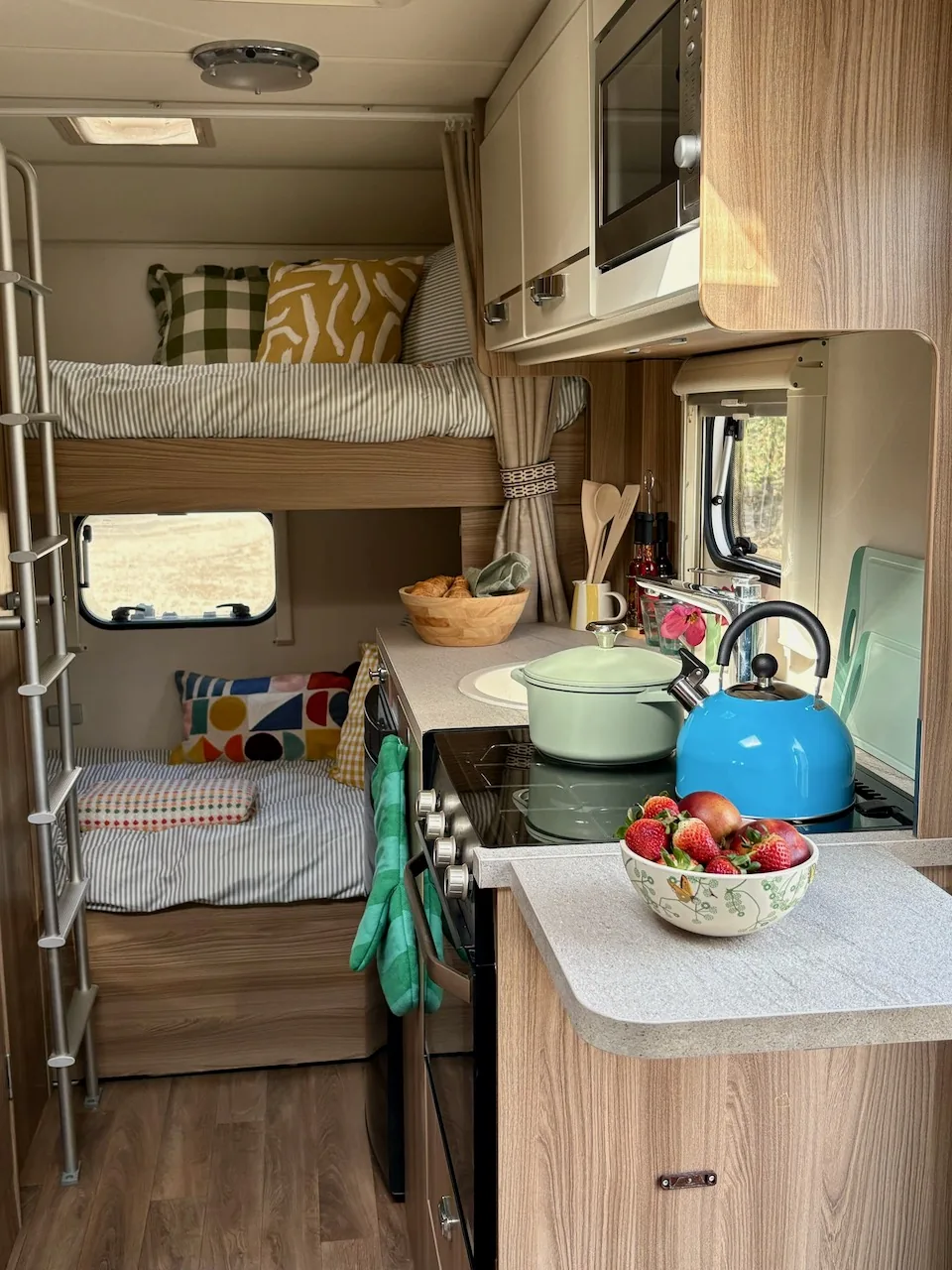 Kitchen inside the Swift Lifestyle 696
